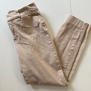 Old Navy High Rise Pixie Pants Khaki Slim Ankle Trousers Size 4 (192)